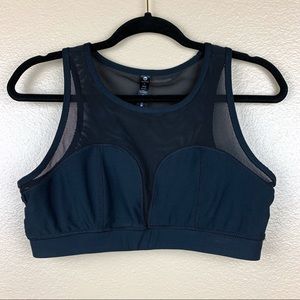 90 Degree Black Mesh Sports Bra